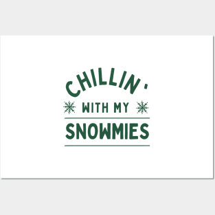 Chilling with Snowmies - Christmas Group Posters and Art